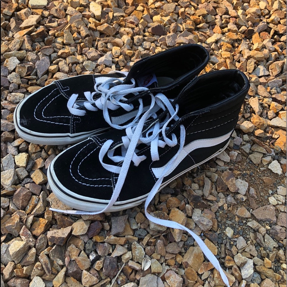 Black high top Vans